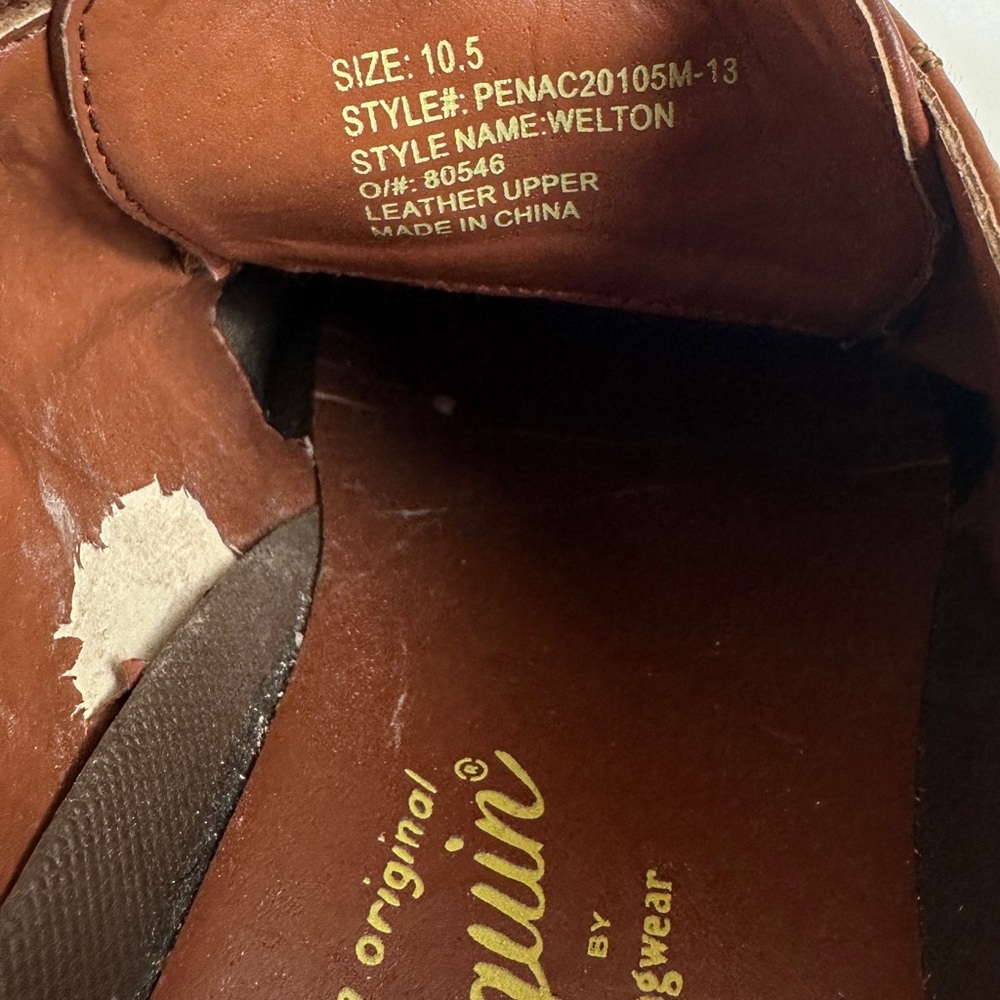 The Original Penguin by Musingwear Brown Leather Dress Shoes Welton Mens 10.5 - Picture 10 of 13
